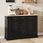 Trexm Sideboard Buffet Cabinet With Storage kitchen Console Table With 5 Drawers