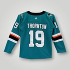 San Jose Sharks Joe Thornton 19 Jersey Mens 50 Adidas Nhl Hockey Teal Green