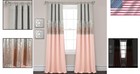 Sparkling Night Sky Window Panel - 42x84 In Soft Gray   Blush  Blackout Feature