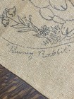 Vintage Rug Hooking Pattern Burlap Bunny Rabbit Round New