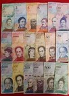 Venezuela 21  Paper Money Set  Unc Issued Different Years Free Shipping 