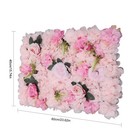 Artificial Flower Wall Panel Floral Backdrop Wedding Party Home Decor Pink 12x