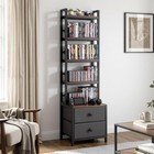 4-shelf Media Storage Cabinet Dvd Organizer Shelf Books Games Tower Cabinet
