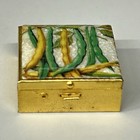 Vintage Mcm Green Bean String Bean Pill Box Snuff