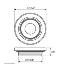 Rubber Light Grommet 2 1 2    Round With Wide Lip 3-5 8  Outside Diameter Up 31503