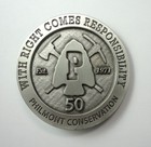Philmont Scout Ranch Conservation Dept 50th Anniv Pewter Belt Buckle