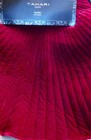 Tahari Vibrant Red Velvet Christmas Tree Skirt Plush Slim Line Quilted 60 
