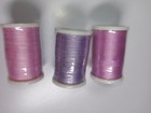 Pure Silk Ribbon 4mm-lot Of 3 Spools-each Spool 10m 11yards-light Purples