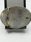 Vintage German Silver Western Rodeo Belt Buckle Cowboy Bull Riding 3-7 8   