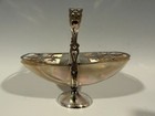 Rare Antique Silver   Mother Of Pearl Shell Salt Cellar Hallmarked Walton 1912