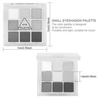 Karnar Black Smokey Gray Silver Glitter Shimmer Eye Makeup Palette 9 Colors C   