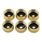 6pcs Solid Brass Propane Bottle Caps For Refill 1 Lb Gas Tank Cylinder Seal New