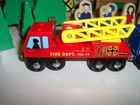 Vintage Imaginarium Wooden Train Toy Box With Trains   Accessories Windmill Lot