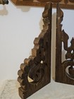 Antique Victorian Wooden Corbels Pair 16    Architectural Salvage Scroll Brackets