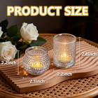 Votive Candle Holder Set 24 Glass Tea Light Floating Candle Wedding Centerpiece