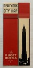 Vintage The Knott Hotels New York City Map Art Deco Style Tourist Brochure