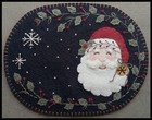 Pattern  jolly Old Saint Nick  santa wool Applique Mini Mat mug Rug pattern 