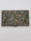 Volupte Engraved Champleve Enamel Vintage Cigarette Card Case Rabbits Flowers