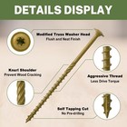 Lag Screws 5 Inch Structural Wood Screw  14 X 5  50-pcs Heavy Duty Constructi   