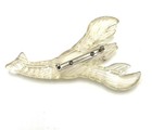 Clear Lucite Lobster crawfish Brooch