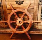 24  Nautical Wooden Ship Steering Wheel Pirate -decor Handmade Vintage Wall Boat