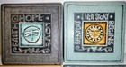 4-four Michael Macone Clay Art 4 x4  Tiles-coasters Set Dragonfly-sunshine