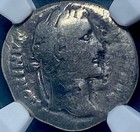 Roman Emperor Antoninus Pius Silver Denarius 138-161 Ad Ngc Graded Good Coin