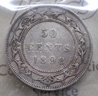 1898 Lrg w  Obv 1 Newfoundland 50 Cents Iccs Graded Vf-20