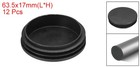 2 5  Plastic Tubing End Caps  12pcs Round Hole Plug Insert  Black