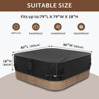 Ibirdie Outdoor Waterproof And Weatherproof Hot Tub Cover 80 X 80 Inch Fit 79 X