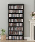 Dvd Cd Storage Rack Tower 16 Shelf Adjustable Media Cabinet Black 54  Tall