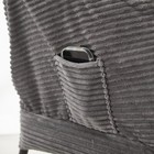 Modern Accent Chair With Ottoman Fabric Lounge Lazy Chair Armrest Side Pocket
