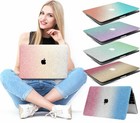 Bling Sparkly Shinny Glitter Rubberized Hard Case Cover For New Macbook Air Pro