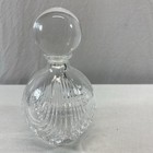 Vintage Style Glass Swirl Perfume Bottle  4   W stopper