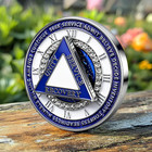 Aa 1-65 Years Custom Sobriety Coin Aa Triangle Alcoholics Anonymous Medallion
