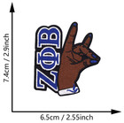 Zeta Phi Beta - Sorority - 1920 - Hand Symbol - Embroidered Iron-on Sew-on Patch