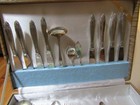 Nickel Silver Plated very Beautiful Set Service For 8 many Serving Utensils