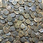 Lot 20 Coins Srivijaya Empire  900-1300 Year  Indonesia Copper Masa