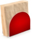 Plain Red Solid Color Napkin Holder Table Standing Kitchen Dining Room Decor