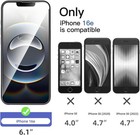 3-pack Tempered Glass Screen Protector For Apple Iphone 16e 6 1 Inch  2025 