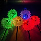 6 Pcs Led Badminton Birdies Dark Night Goose Feather Shuttlecock For Sports