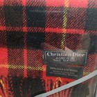 Christian Dior Monsieur Scarf 100  Merino Wool Tartan Plaid England New 