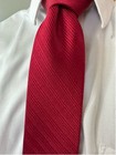 Enro Mens Silk Blend Red Diagonal Stripe Necktie