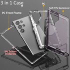 For Samsung Galaxy S23 Ultra Plus 5g Clear Case Rubber Heavy Duty Hybrid Cover