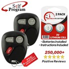 2 For 2001 2002 Chevrolet Silverado 1500 2500 3500 Remote Keyless Entry Key Fob