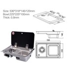 Gr-903 Boat Caravan Rv Camper 1 Burner Lpg Gas Stove Hob With Sink Combo Cooktop