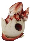 January Birthstone Dragon Egg Statue Red Gem Birthday Dragon Hatchling Figurine