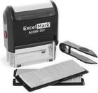 Complete Diy Custom Self-inking Rubber Stamp Kit With Extra Letters   Tweezers