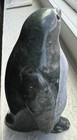 Inuit Penguin Eskimo Vintage Canada Grey Marble Carving Signed 4531