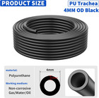Black 4mm Air Line Industrial Pu Trachea Air Intake Hose Line Kit Fitting Tools